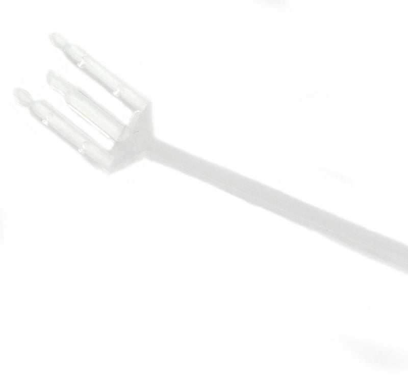 Ruiling 100pcs Plastic Floral Picks Transparent Fork Shape Head Card Holders of Gift Cards, Place Cards, Photos, Food Labels for Weddings, Birthday Parties, Events, Decorations 31cm/12inch - Image 3